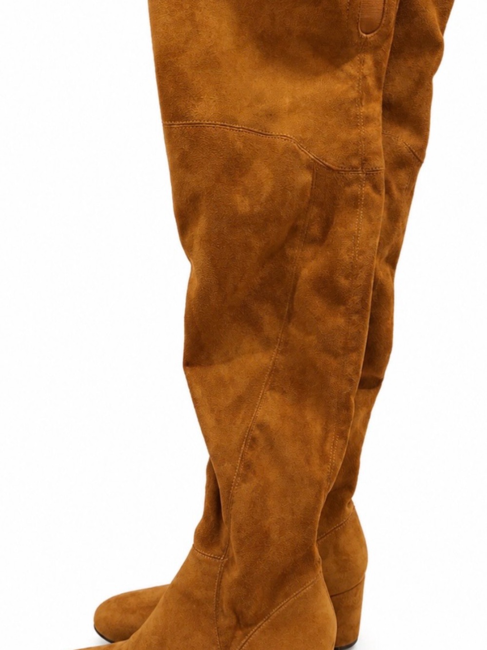 Marc Fisher Over-the-Knee Suede Boots in Cognac Brown